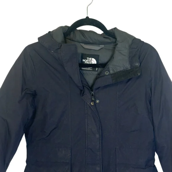 The North Face Down filled Black Puffer Parka Winter Coat SZ Small - Picture 9 of 9
